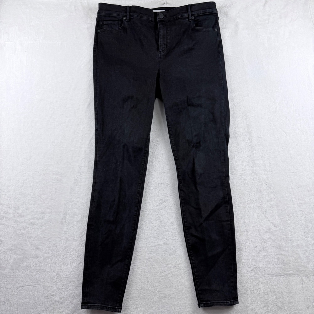 LOFT Legging Jeans Black Tapered Denim Size 32/14